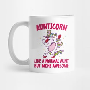 Aunticorn Like A Normal Aunt But More Awesome Dabbing Unicorn Mug